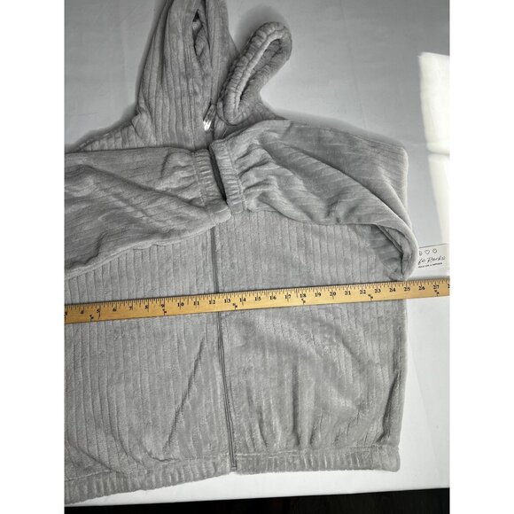 Life Rocks XL Gray Hooded Zip-Up Jacket With Headband Accessory - Picture 14 of 15